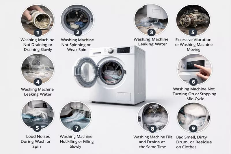 Top 10 Common Washing Machine Faults and How to Fix Them
